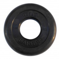 диск обрезиненный mb barbell atlet 51 мм 1,25 кг. черный