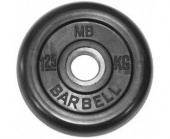 Диск обрезиненный barbell mb (металлическая втулка) 1.25 кг / диаметр 31 мм