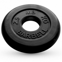 диск обрезиненный d51мм mb barbell mb-pltb51 2,5кг черный