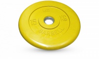 диск обрезиненный d51мм mb barbell mb-pltc51 15кг желтый