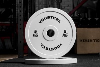 диск 5кг каучуковый соревновательный yousteel белый