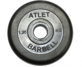 Диск обрезиненный barbell atlet 1.25 кг / диаметр 31 мм