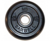 Диск обрезиненный barbell mb (металлическая втулка) 1.25 кг / диаметр 26 мм