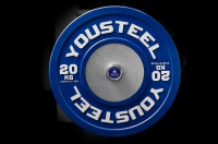 диск 20кг каучуковый соревновательный yousteel синий