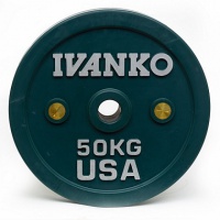 калиброванный олимпийский диск d51мм ivanko ocb-25kg красный