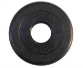 Диск обрезиненный barbell atlet 2,5 кг / диаметр 51 мм